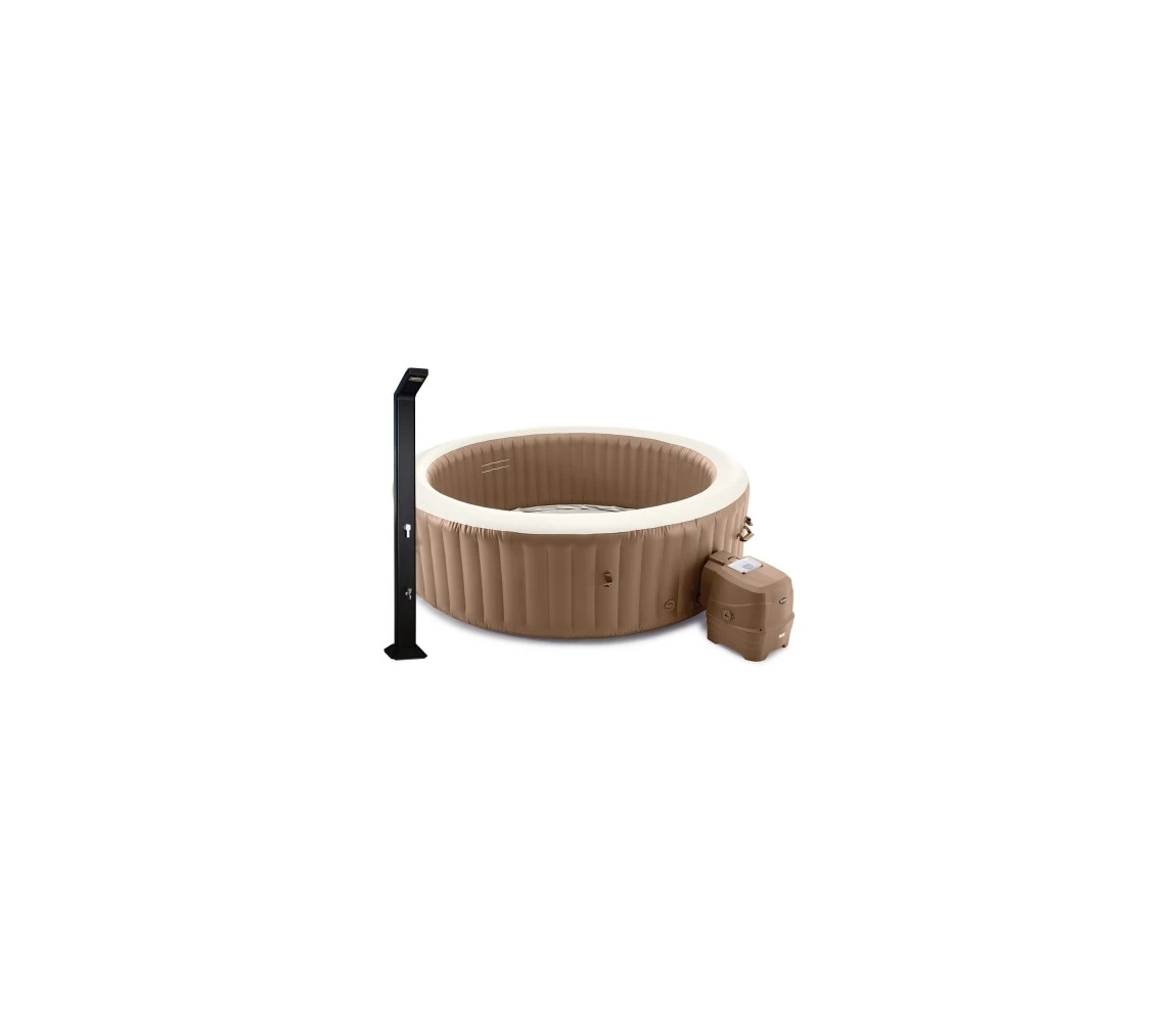Vírivý bazén Pure Spa Bubble HWS 8 NP + Solárna sprcha UNO 35 l hliníková s LED svetlom